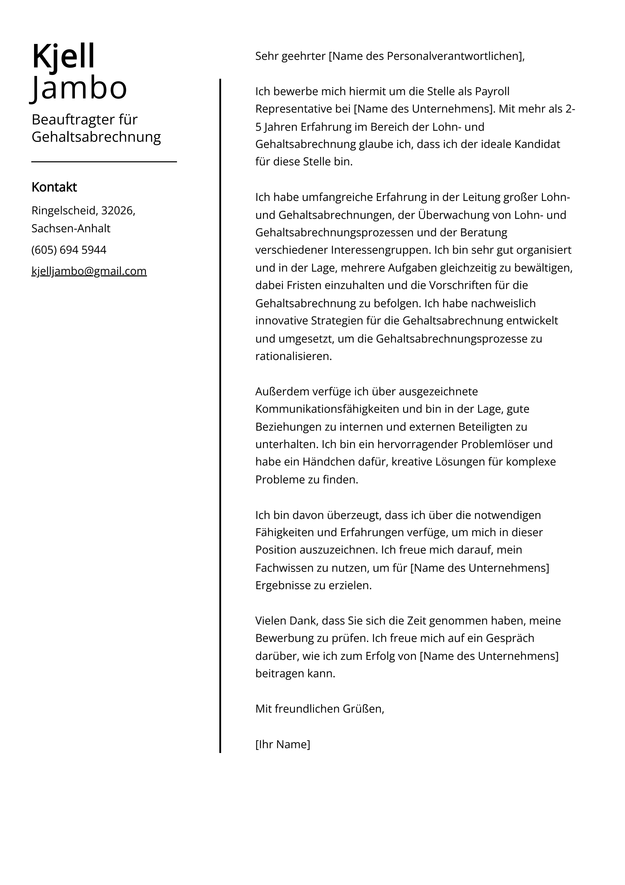 Anschreiben erstellen
