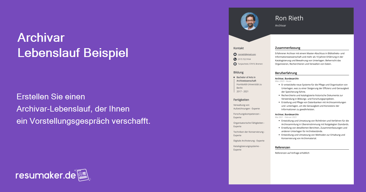 Wie Soll Ein Lebenslauf Aussehen 2024 resumaker.de
